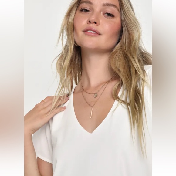 Lulus Freestyle White Shift Dress - Size L - Picture 5 of 5